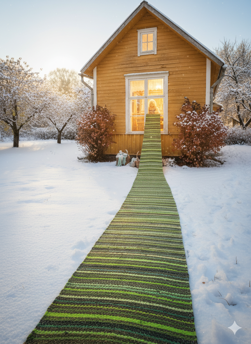 Saku aedlinna maja talvel